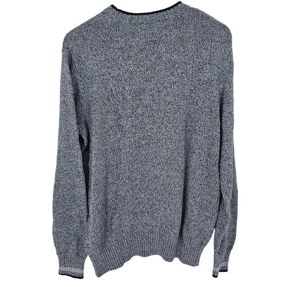 Eddie Bauer Mens L Sweater Navy Cotton Knit Crewneck Pullover Classic Heritage - Picture 2 of 7